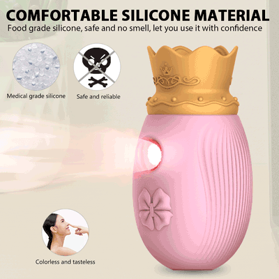 The Crown 3 in 1 Licking Air Pulse Vibrator