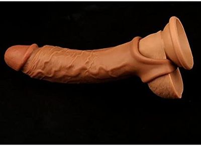Humanlike Penis Sleeve With Ball Grip
