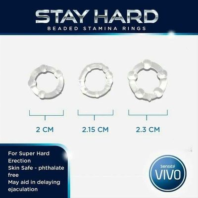 Stay Hard Beaded Stamina Cock Ring Set