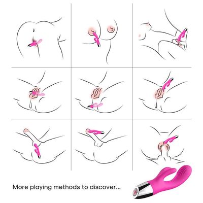 The Goddess ® Pink Luxury G-Spot and Clitoris Vibrator Stimulator Rabbit