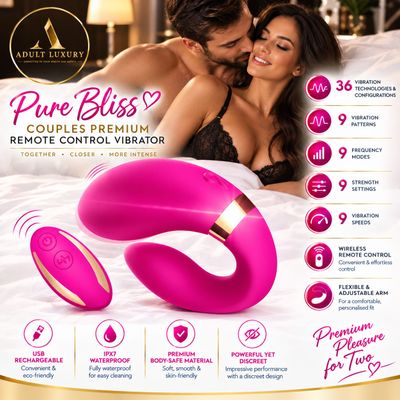 Pure Bliss™ Couples Premium Remote Control Vibrator