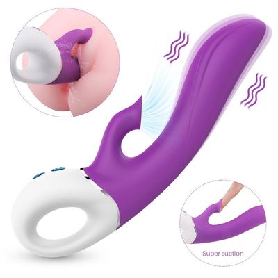 G Kiss Pleasure Purple Air Suction G-Spot Clitoris Vibrator