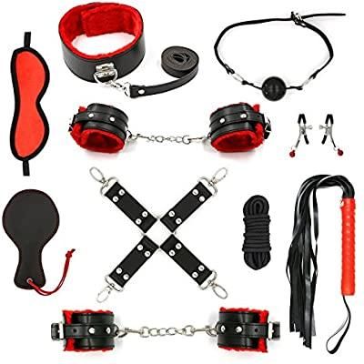 Adult Luxury Red Hot Bondage 10 Piece Set