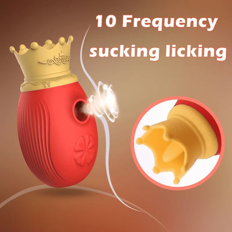 The Crown 3 in 1 Licking Air Pulse Vibrator
