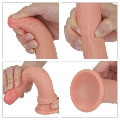 Adult Luxury 7'' Dual layered Platinum Silicone Dildo