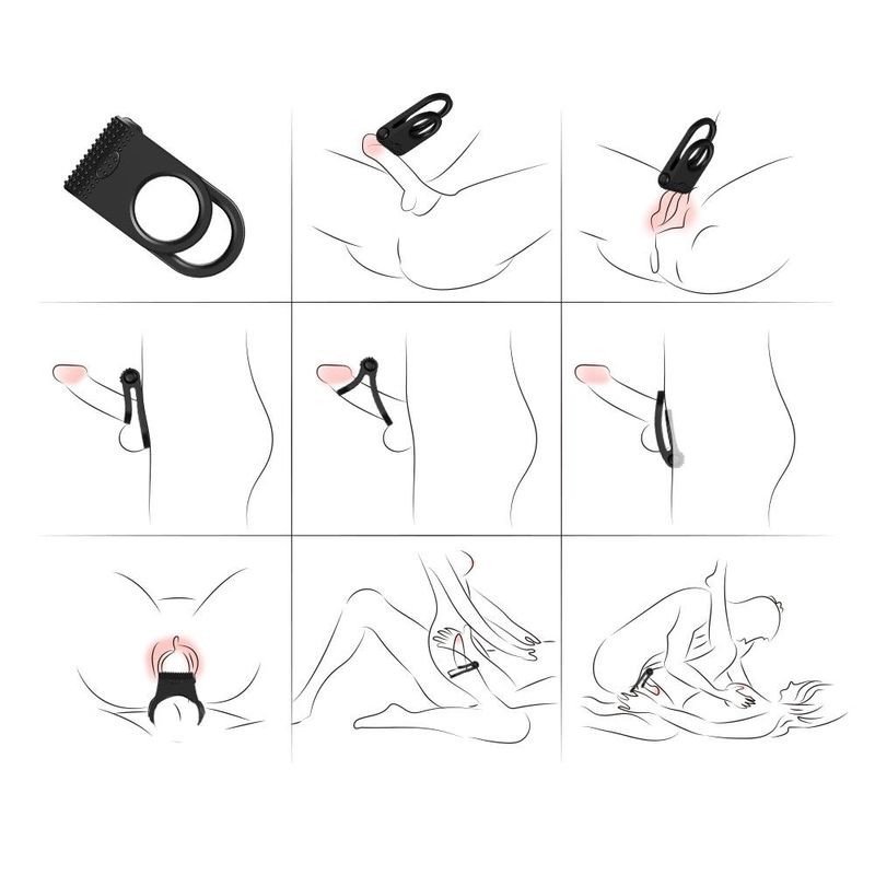 Twins Vibrating Double Cock Ring