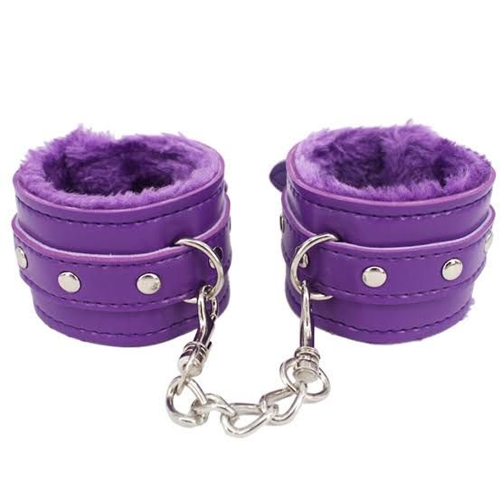 Soft Handcuffs Purple Faux Leather