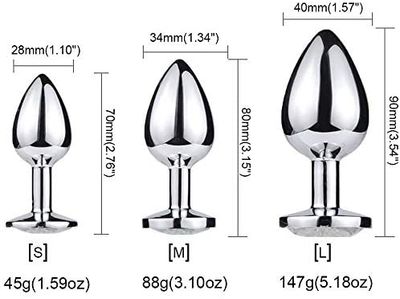 Smooth Steel Butt Plug Set - Adult Luxury