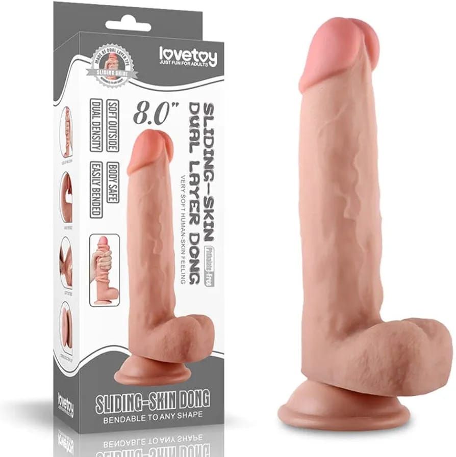 Sliding Skin Dildo (20cm x 4 cm)