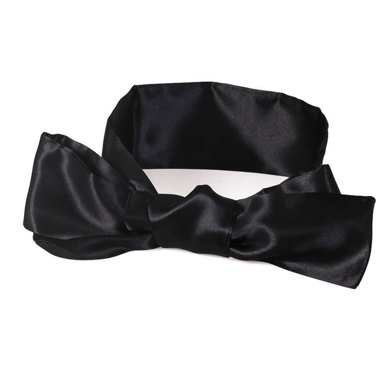 Adult Luxury Black Silk Blindfold