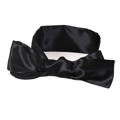 Adult Luxury Black Silk Blindfold