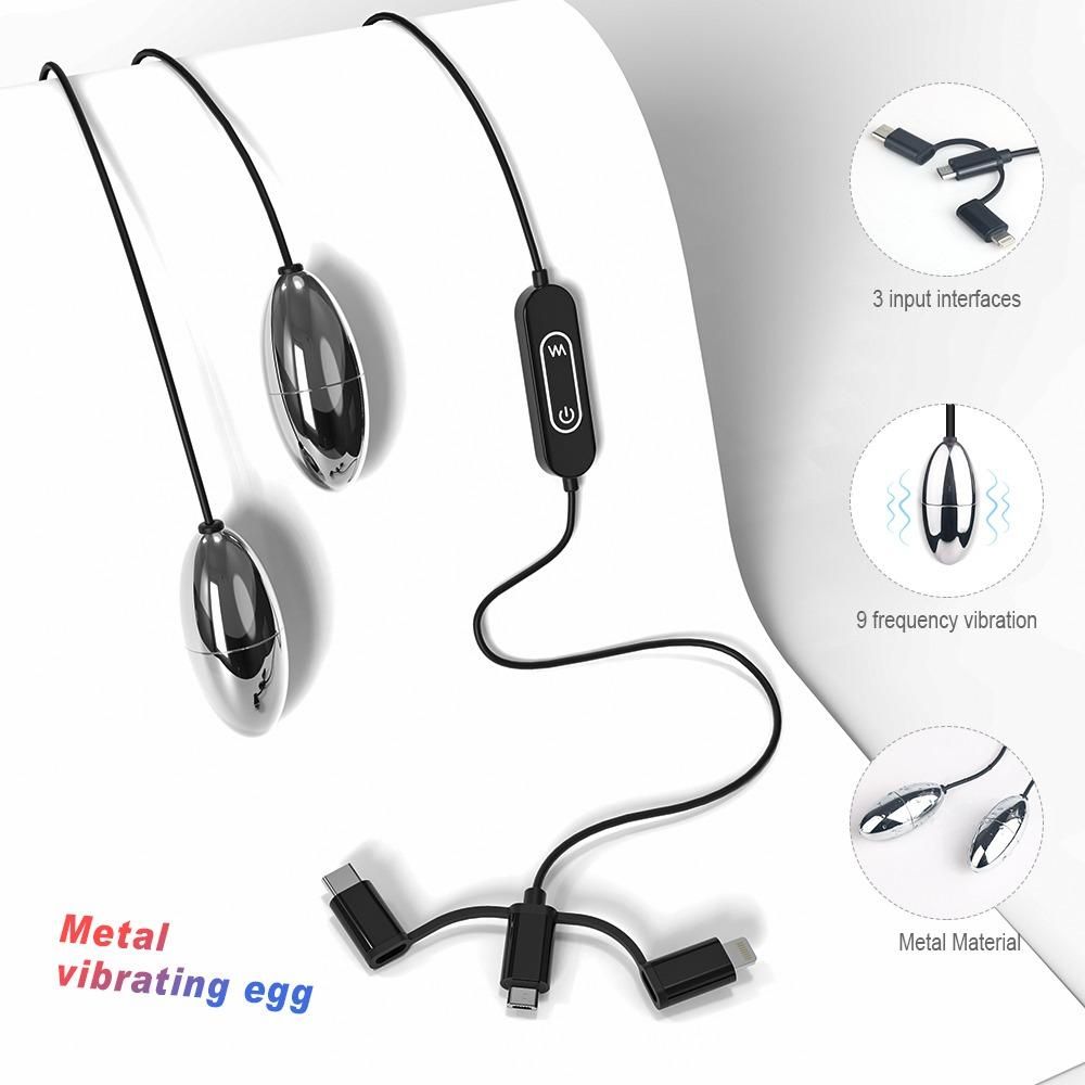 Seductive Double Vibrating Steel Lover Eggs - Remote Vibrator