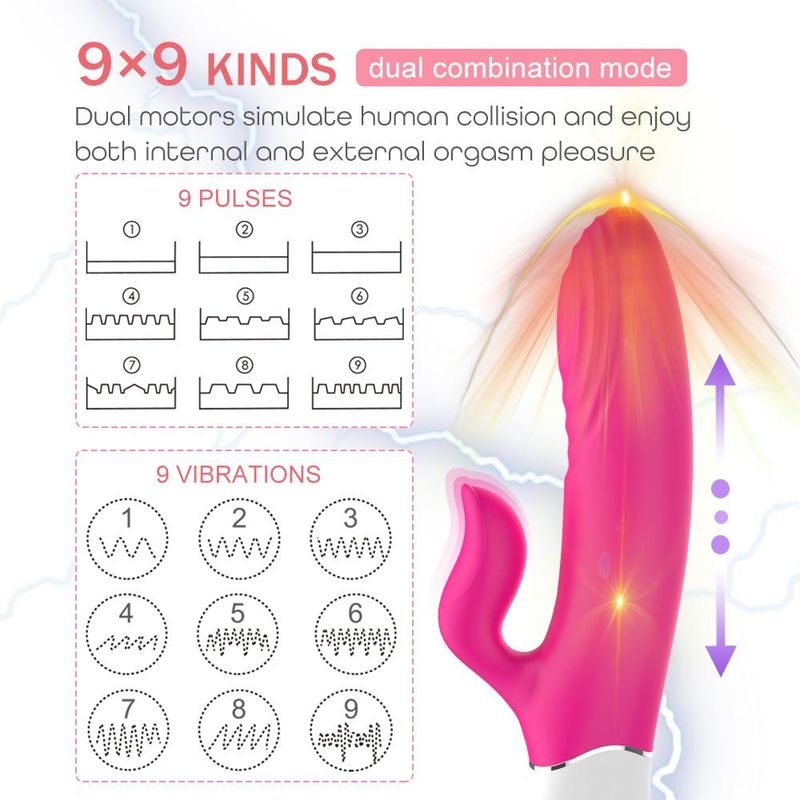 3 in 1 Venus Vibe : Thrusting Pulsating Vibrator