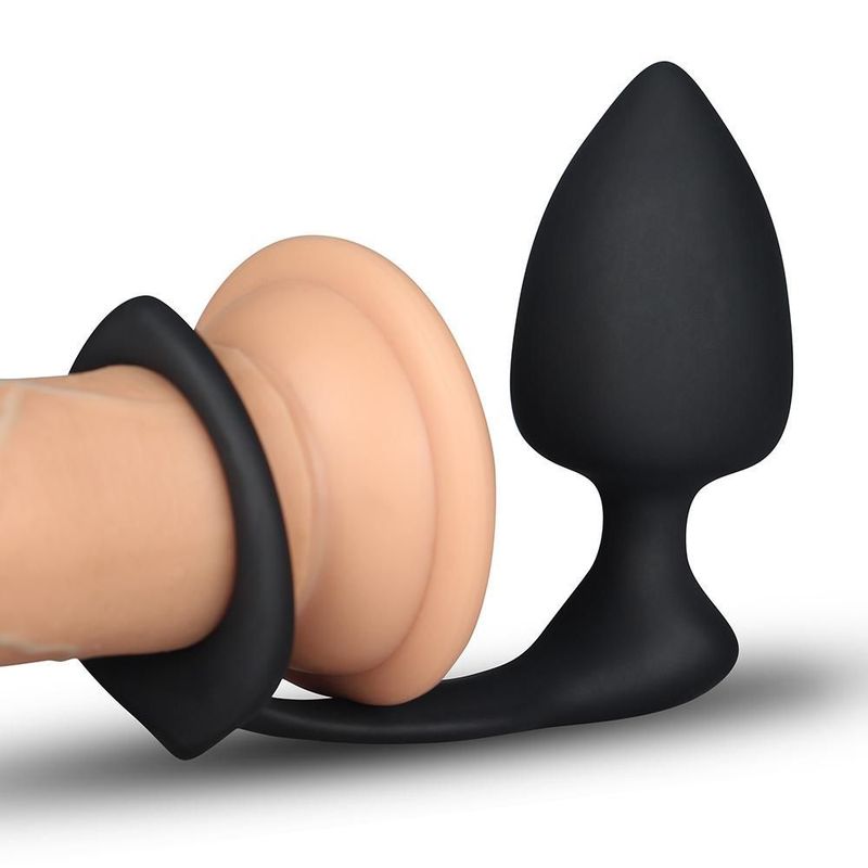 Combo Threat Cock Ring - Anal Butt Plug