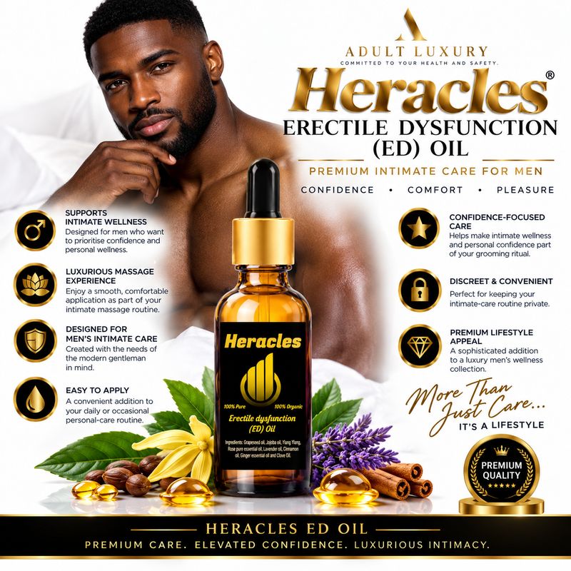 Heracles Erectile Dysfunction (ED) Oil – Premium Men's Intimate Massage Oil