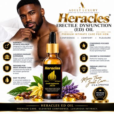 Heracles Erectile Dysfunction (ED) Oil – Premium Men's Intimate Massage Oil