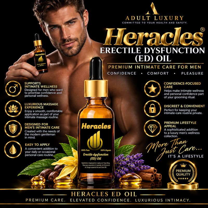 Heracles Erectile Dysfunction (ED) Oil – Premium Men's Intimate Massage Oil
