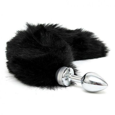 Fox Tail Anal Butt Plug - Black Desire