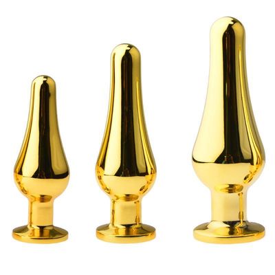 Adult Luxury Royal Gold Premium Butt Plug Anal Steel Set
