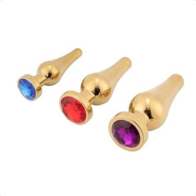 Adult Luxury Royal Gold Premium Butt Plug Anal Steel Set