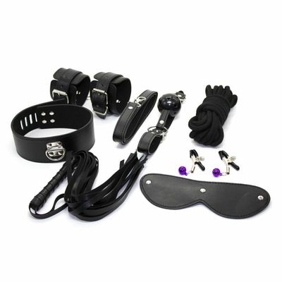 The Tease Me Adult Luxury Black Bondage Set