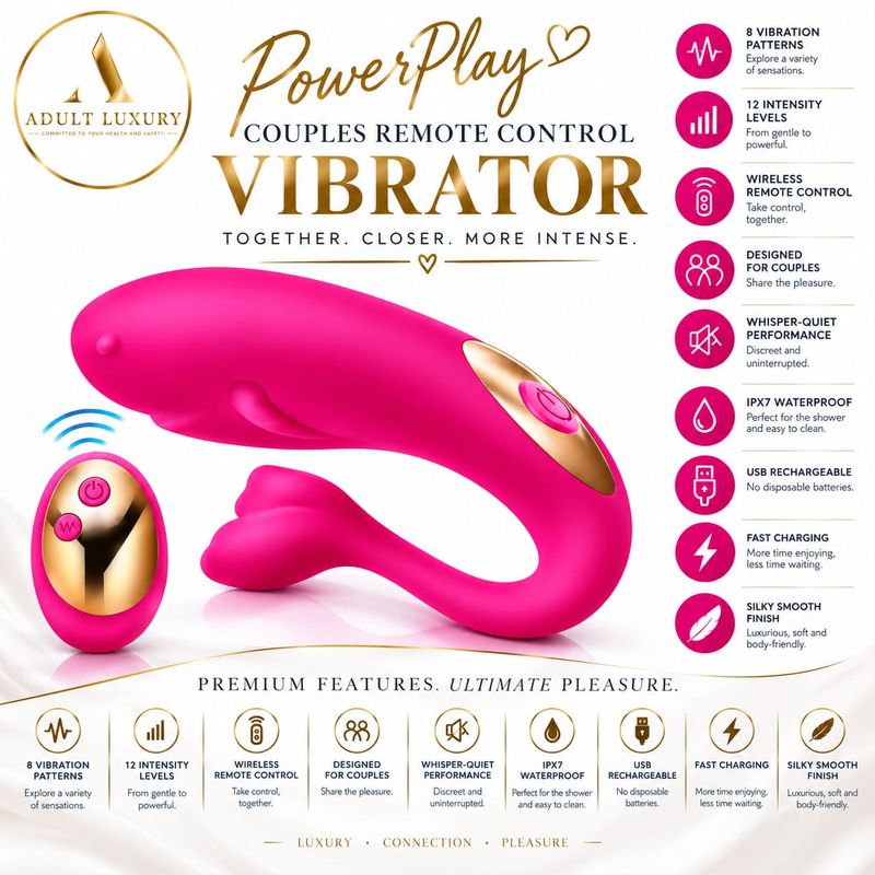 PowerPlay Couples Remote Control Vibrator – Pink