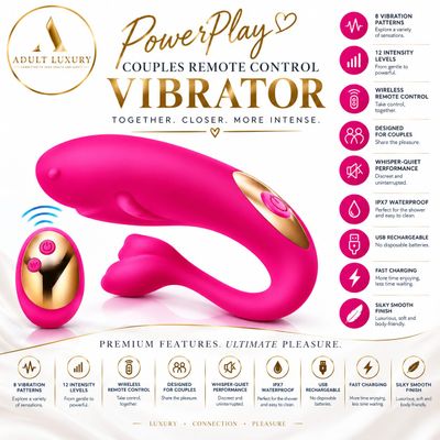PowerPlay Couples Remote Control Vibrator – Pink