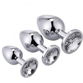 Alicia Silver Player Anal Stainless Steel Butt Plugs