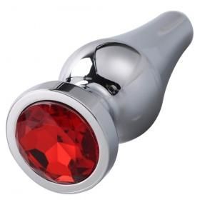 Royal Silver Butt Plug - Crystal