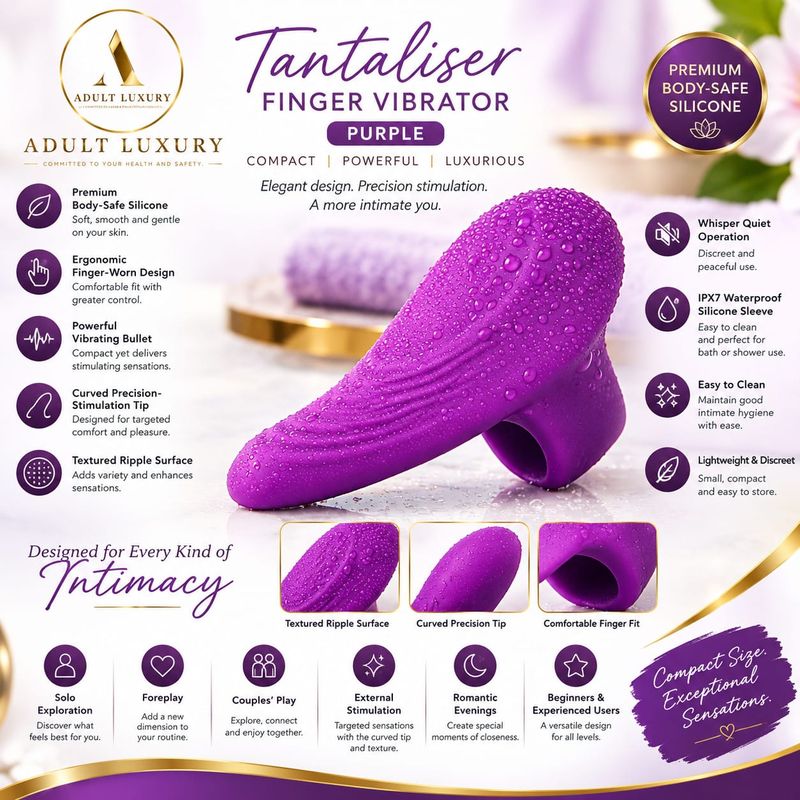 Adult Luxury Tantaliser® Finger Vibrator - Purple