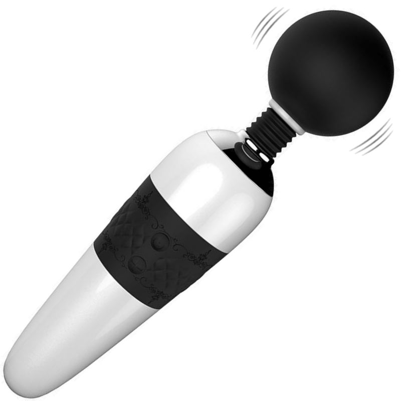 Elegance Rotating Vibrating Wand - Black