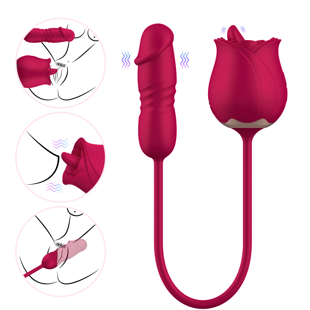 ​Adult Luxury Premium Rose Sex Toy – 3-in-1 Rose Toy