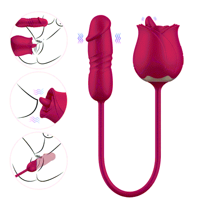 ​Adult Luxury Premium Rose Sex Toy – 3-in-1 Rose Toy