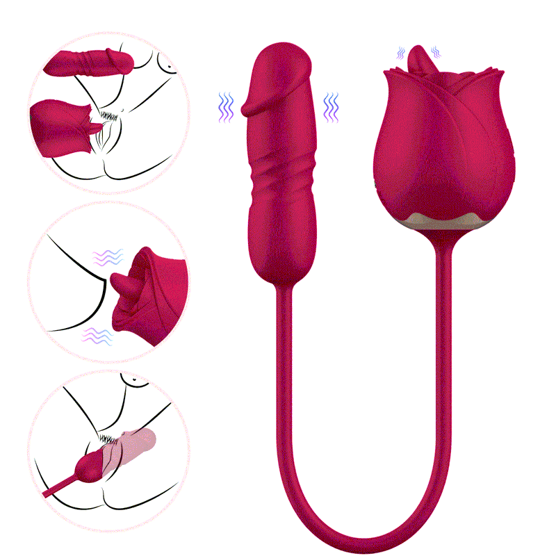 ​Adult Luxury Premium Rose Sex Toy – 3-in-1 Rose Toy