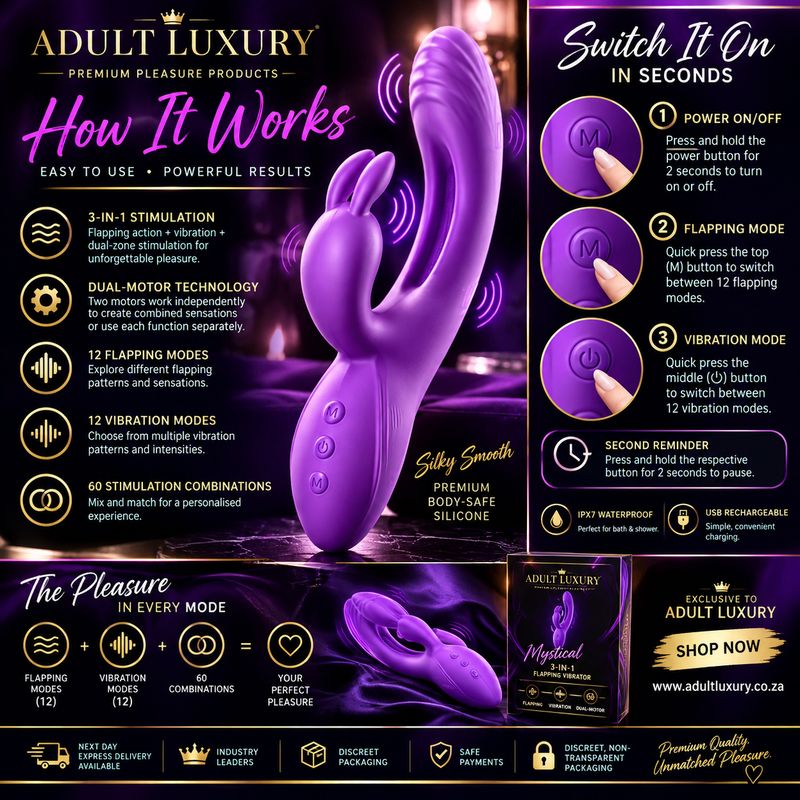 Adult Luxury Mystical 3-in-1 Flapping Vibrator