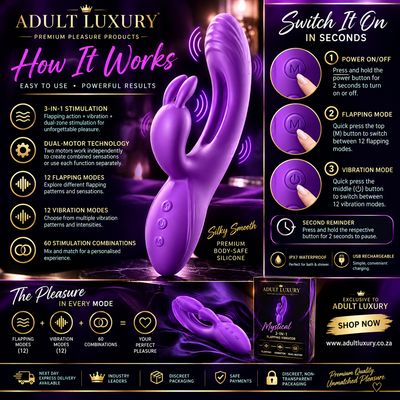 Adult Luxury Mystical 3-in-1 Flapping Vibrator