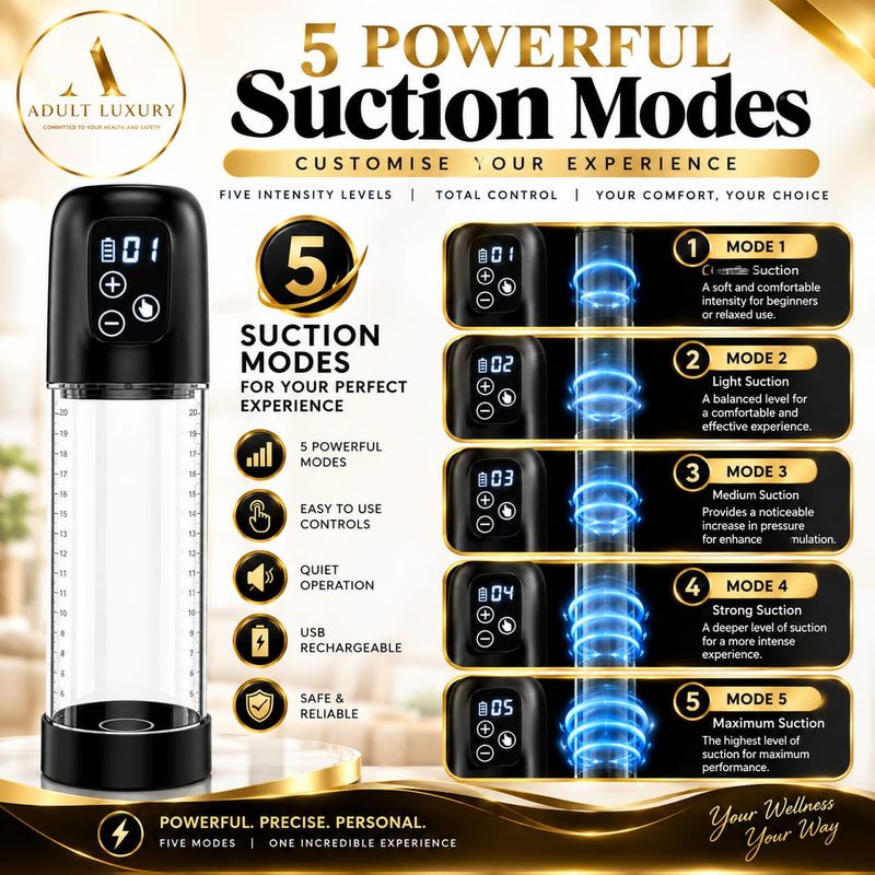 Adult Luxury® PowerRise Automatic Penis Pump – Premium Automatic Vacuum Pump