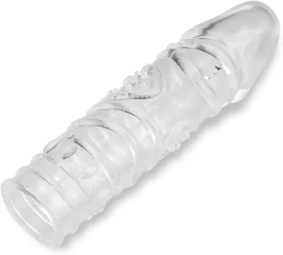 Adult Luxury Transparent Textured Penis Sleeve