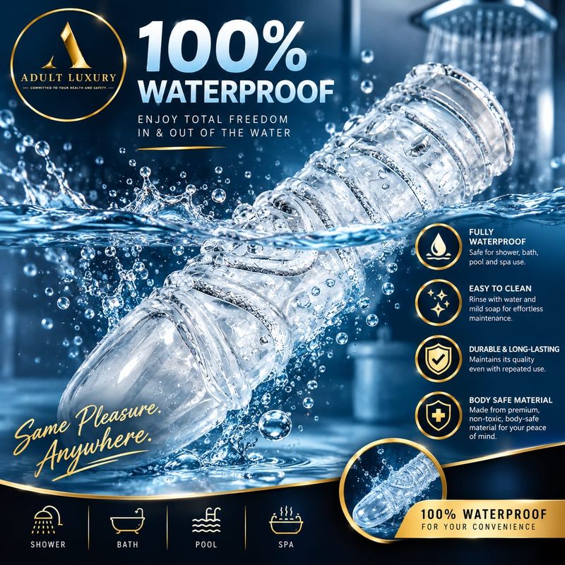 Adult Luxury Transparent Textured Penis Sleeve