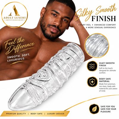 Adult Luxury Transparent Textured Penis Sleeve