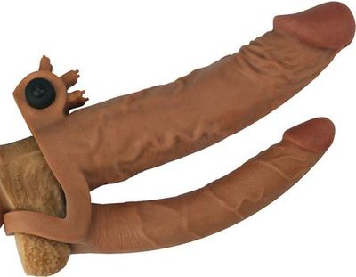 Pleasure X Tender Vibrating Double Penis Sleeve
