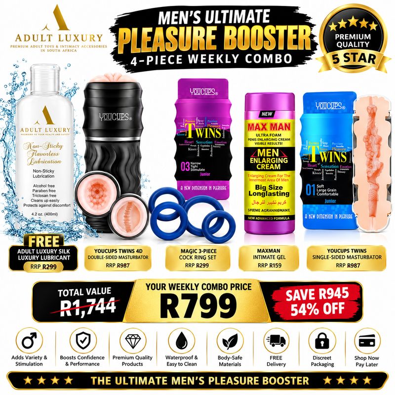 Adult Luxury Men’s Ultimate Pleasure Booster – 4-Piece Weekly Combo + FREE Delivery