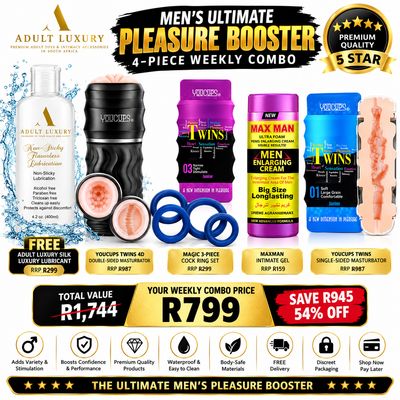 Adult Luxury Men’s Ultimate Pleasure Booster – 4-Piece Weekly Combo + FREE Delivery