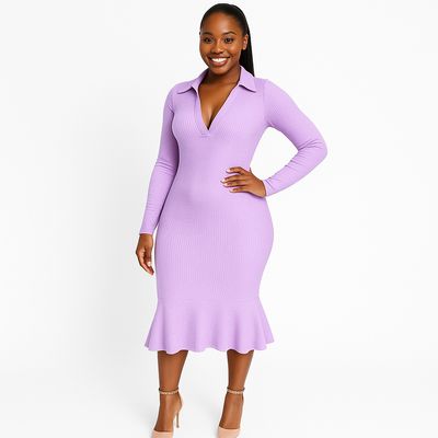 Lavender long sleeve dress