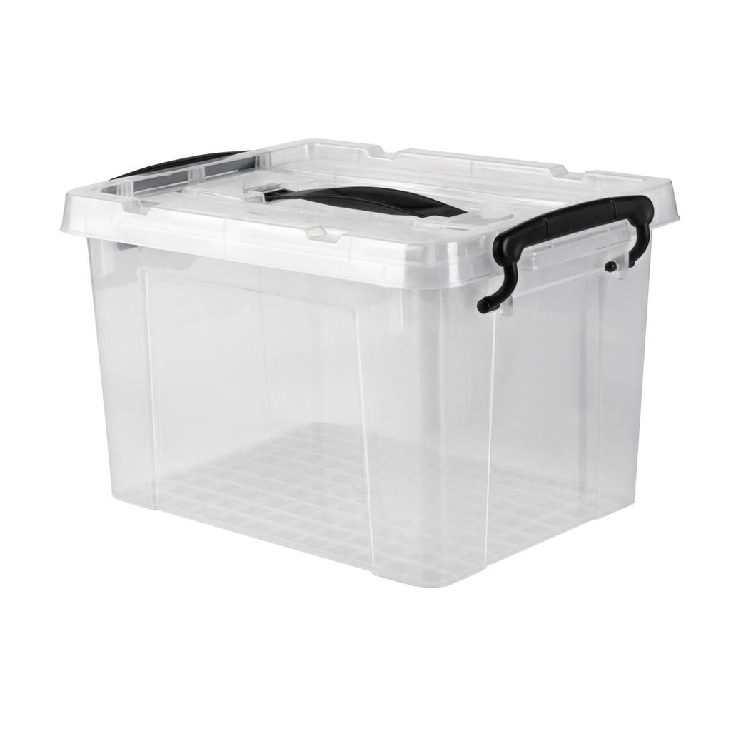 Clear Plastic Storage Container with Locking Lid and Handles – 6L