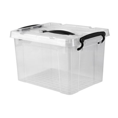 Clear Plastic Storage Container with Locking Lid and Handles – 6L