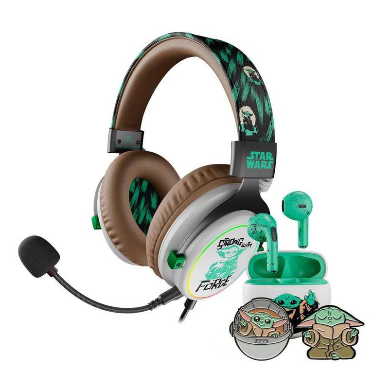 Star Wars "The Child" Gaming Headset &amp; Wireless Earbuds Combo – Limited Edition!