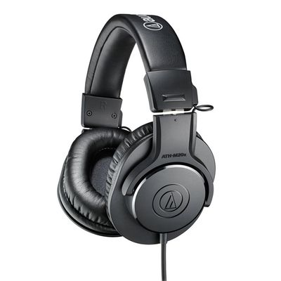 Audio-Technica ATH-M20x Professional Studio Monitor Headphones, Black (AUD ATHM20X)