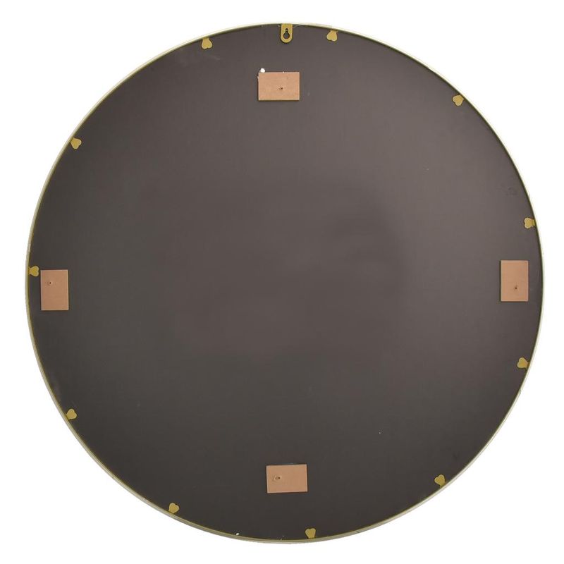 Espejo Redondo de Pared de Metal Dorado de 30" (Marco Delgado, Estilo Moderno)