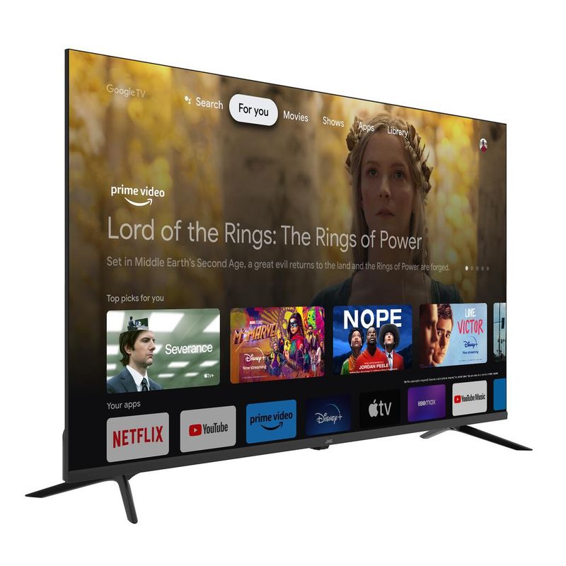 Smart TV JVC QLED 50” Serie V1 4K UHD con Google TV (LT-50KM758)